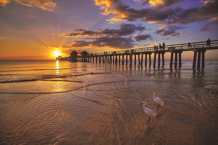 Naples FL Fishing Pier at Sunset